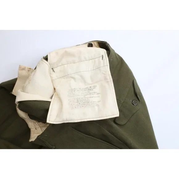 Vtg 50s Korean War Mens Medium Distressed Wool M1951 Field Trousers Pants USA